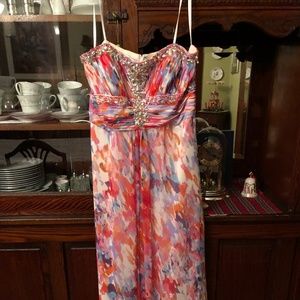 Multi-colored prom dress